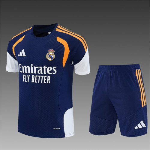 26/27 Real Madrid Short sleeve Adult training suit Royal Blue