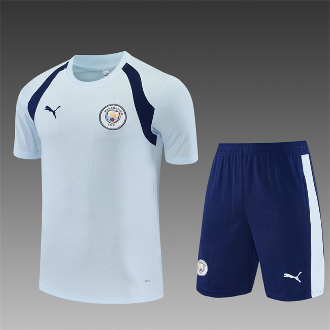 26/27 Manchester City Short sleeve training suit blue