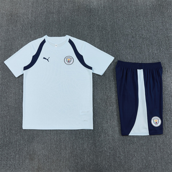 26/27 Manchester City Short sleeve training suit blue