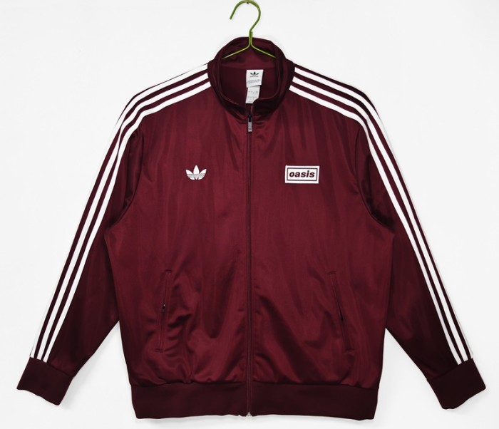 X Oasis Flame Bird Sports Jacket Top Wine red