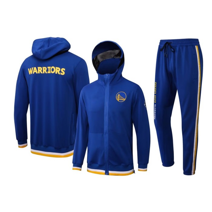 Golden State Warriors jacket wear a hat