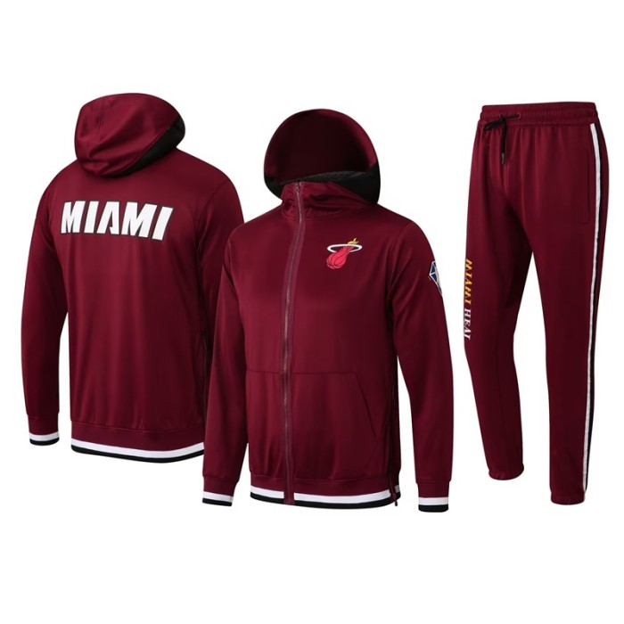 Miami Heat jacket wear a hat