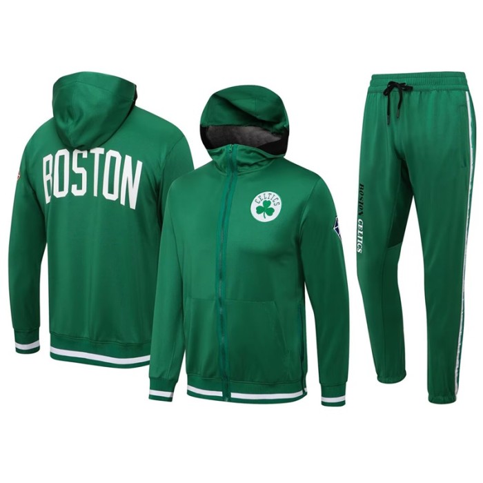 Boston Celtics jacket wear a hat