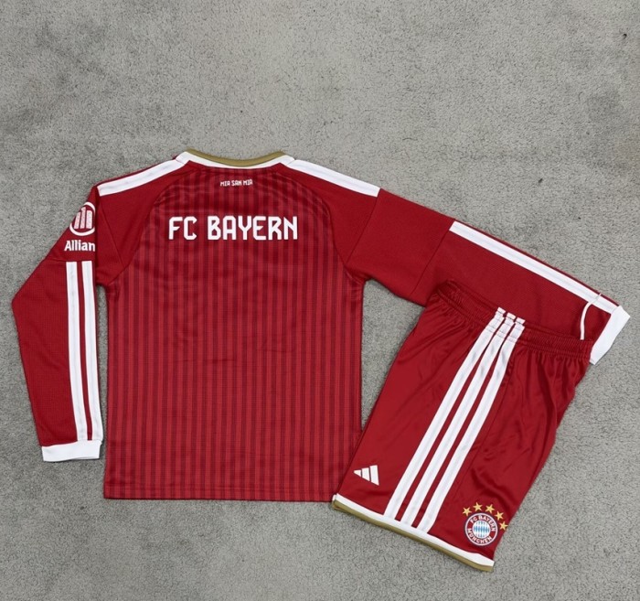 26/27 bayern munich home kids kit long sleeves