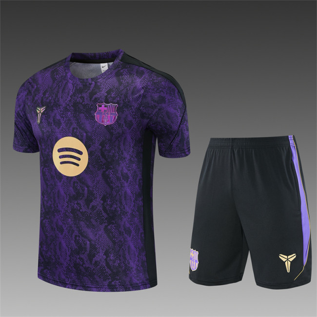 26/27 Barcelona Short sleeve Adult training suit Purple