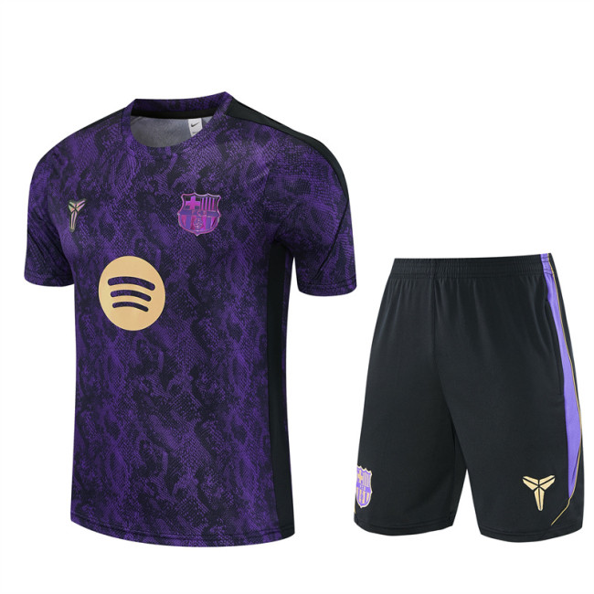 26/27 Barcelona kids Short sleeve training suit Purple