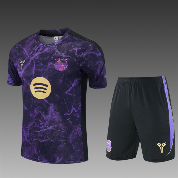 26/27 Barcelona Short sleeve Adult training suit Purple
