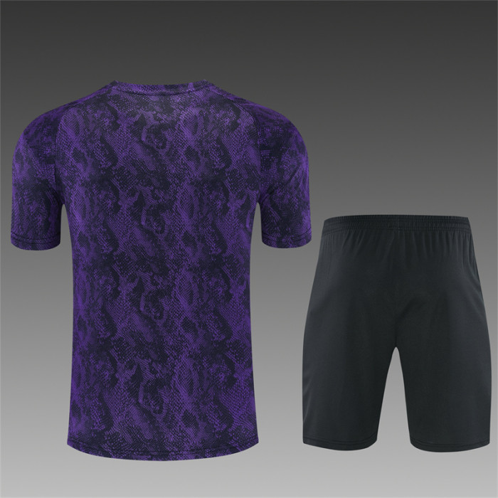 26/27 Barcelona Short sleeve Adult training suit Purple