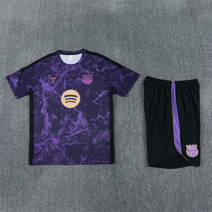 26/27 Barcelona Short sleeve Adult training suit Purple