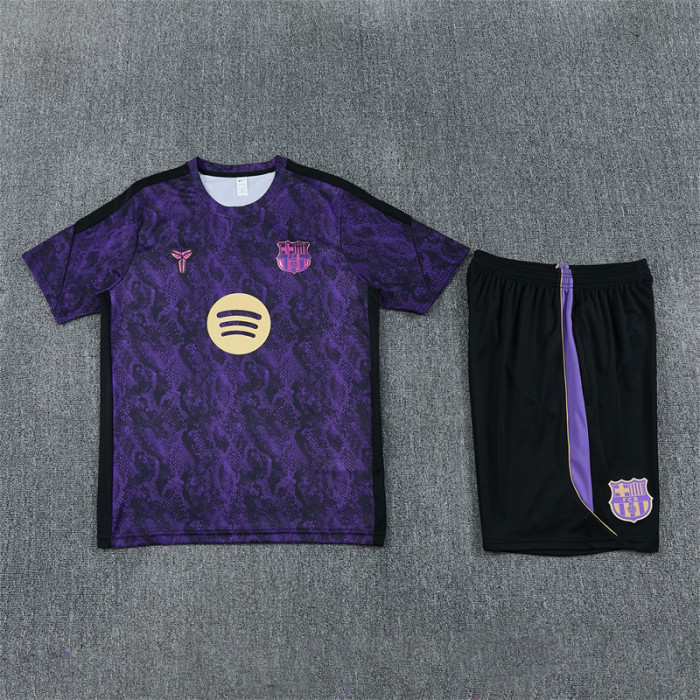 26/27 Barcelona kids Short sleeve training suit Purple