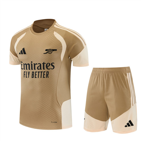 26/27 Arsenal kids Short sleeve training suit golden