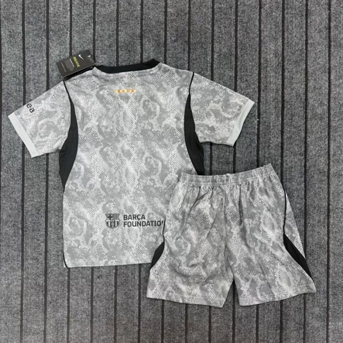 26/27 Barcelona Goalkeeper kids kit grey