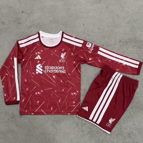 26/27 liverpool home kids kit long sleeves