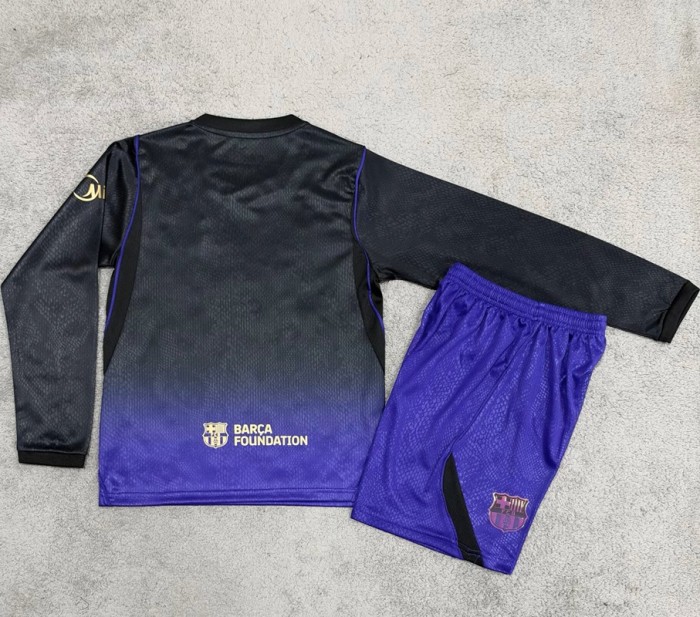 26/27 Barcelona Away kids kit long sleeves
