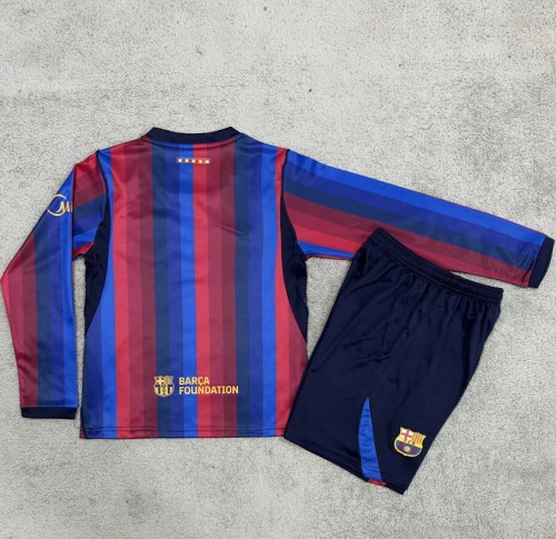 26/27 Barcelona home kids kit long sleeves