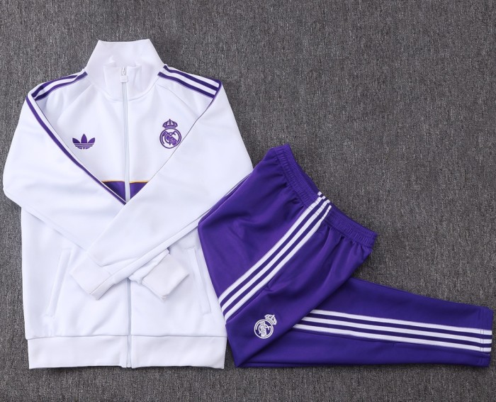 26/27 Real Madrid Adult jacket white Purple