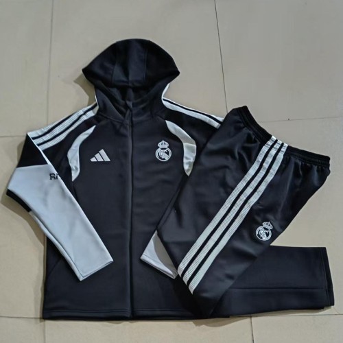 26/27 Real Madrid Kids jacket wear a hat black