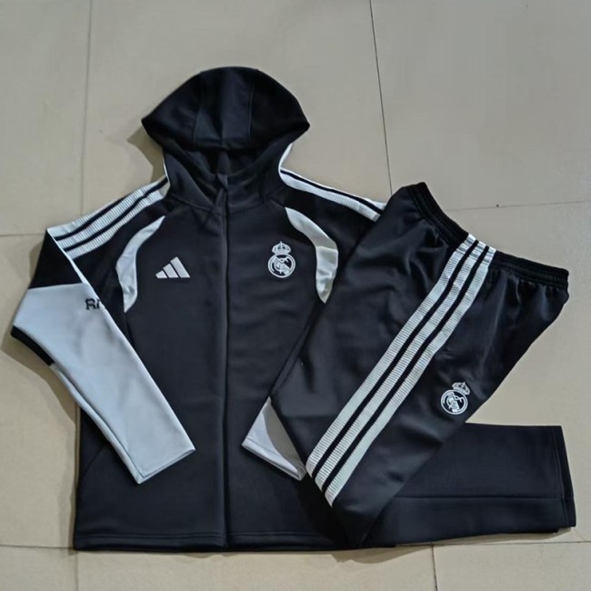 26/27 Real Madrid Kids jacket wear a hat black
