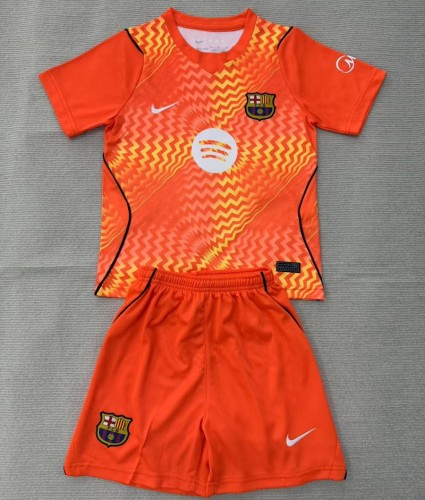 26/27 Barcelona Goalkeeper kids kit orange