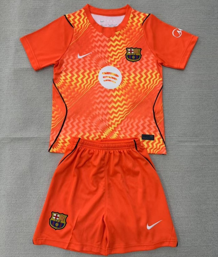 26/27 Barcelona Goalkeeper kids kit orange
