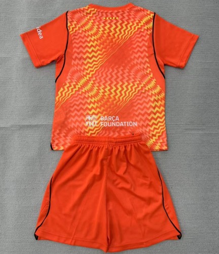 26/27 Barcelona Goalkeeper kids kit orange