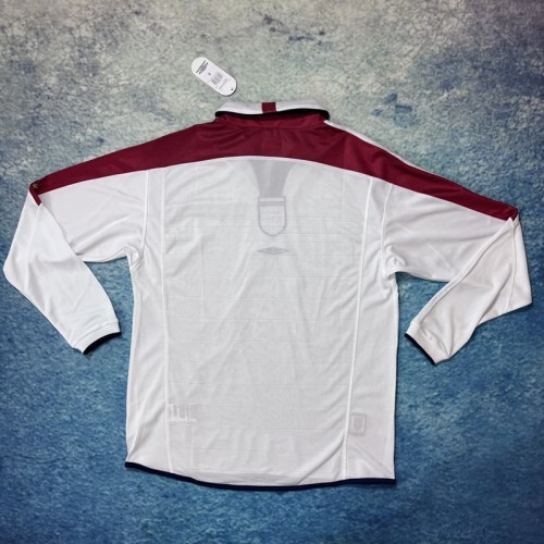 Retro 2004 England home football Jersey long sleeves