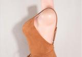 Velvet Straps Lace-Up Casual Dress