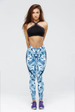 Blue Camou Fitness Yoga Pants