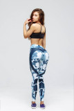 Blue Camou Fitness Yoga Pants