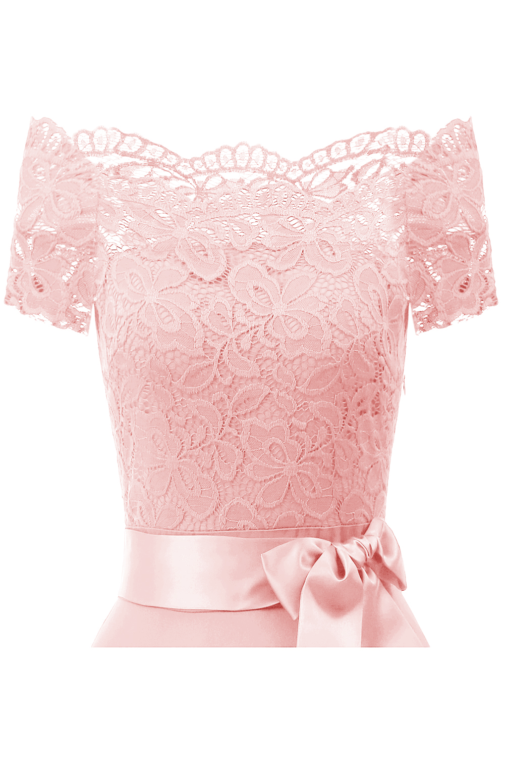 Off Shoulder Lace Upper Short Prom Dress