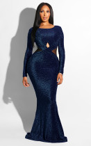 Sexy Shiny Mermaid Evening Dress with Long Sleeves Sexy Shiny Mermaid Evening Dress with Long Sleeves