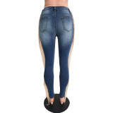 Sexy High Waist Tassels Rip Jeans