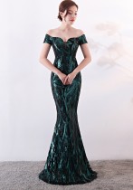 Sequins Sweetheart Mermaid Evening Dress