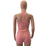 Summer Sports Two Piece Shorts Set