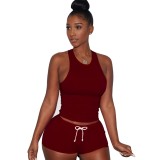 Summer Sports Two Piece Shorts Set
