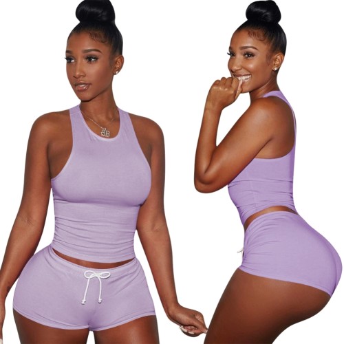 Summer Sports Two Piece Shorts Set