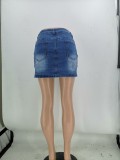 Botton Up Denim Mini Skirt