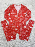 Autumn Print Sexy V-Neck Button Up Onesie Pajama