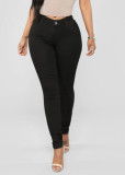 Summer Black Denim High Waist Fit Jeans