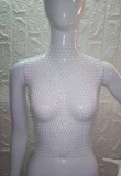 Summer Sexy Fishnet Beaded Club Crop Top