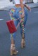 Summer Colorful Lace-Up Blue High Waist Fitted Jeans