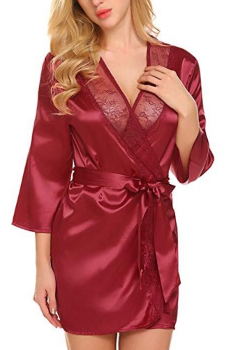 Summer Red Sexy Nightgown and Panty Lingerie Set