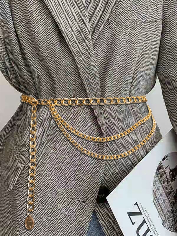 Formal Gold Chains Waist Belt