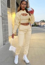 Autumn Sports Three Piece Khaki Hoody Sweatsuit Autumn Sports Three Piece Khaki Hoody Sweatsuit