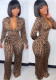 Women Spring Printed Casual V-neck Full Sleeves Geometric Print Belted Full Length Regular Jumpsuit