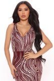 summer women gold sequin sleeveless v-neck formal evening dress