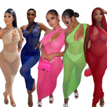 Summer women's fashion sexy mesh cutout dress women