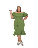 plus size women's cute fishtail dress