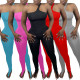 Spring and summer sexy one-shoulder sleeveless reversible irregular jumpsuit