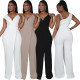Women's Solid Color Strap Fashion Jumpsuit